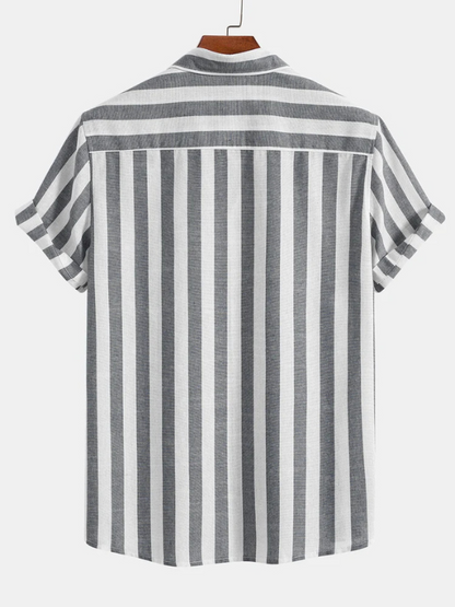 Baron | Polo Rayé Pour Hommes | Manche Courte
