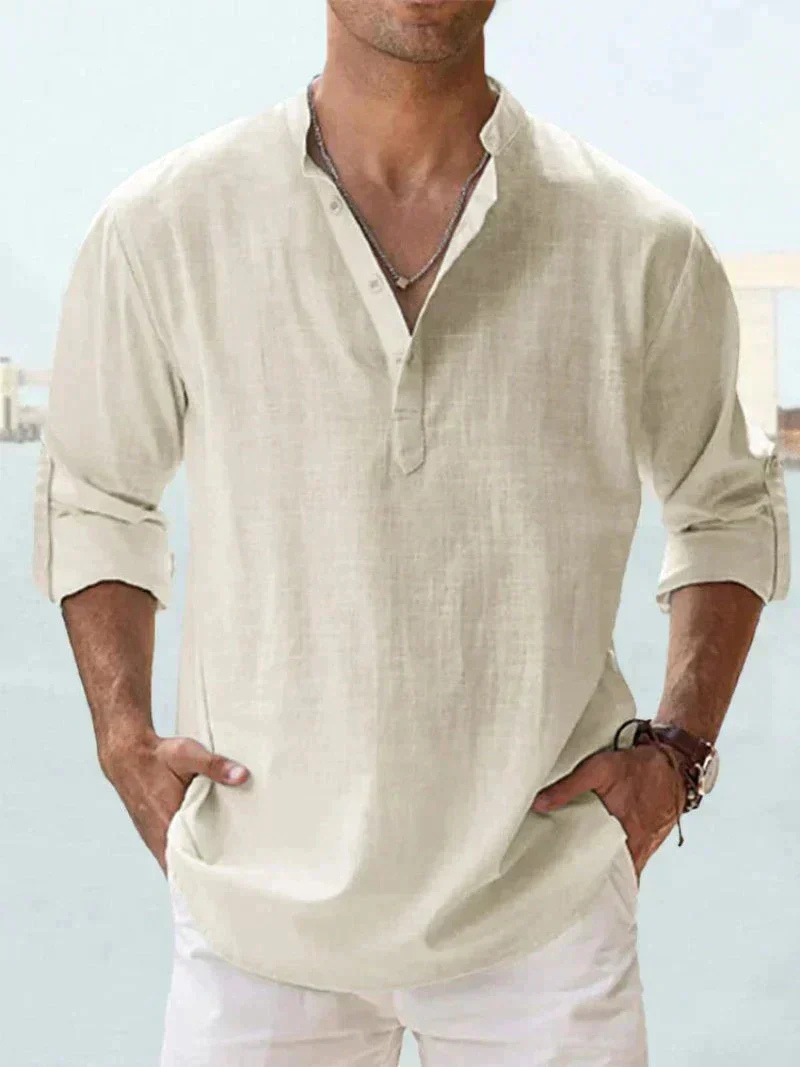 Chemise Confortable Pour Hommes | Fermeture à Demi-Bouton