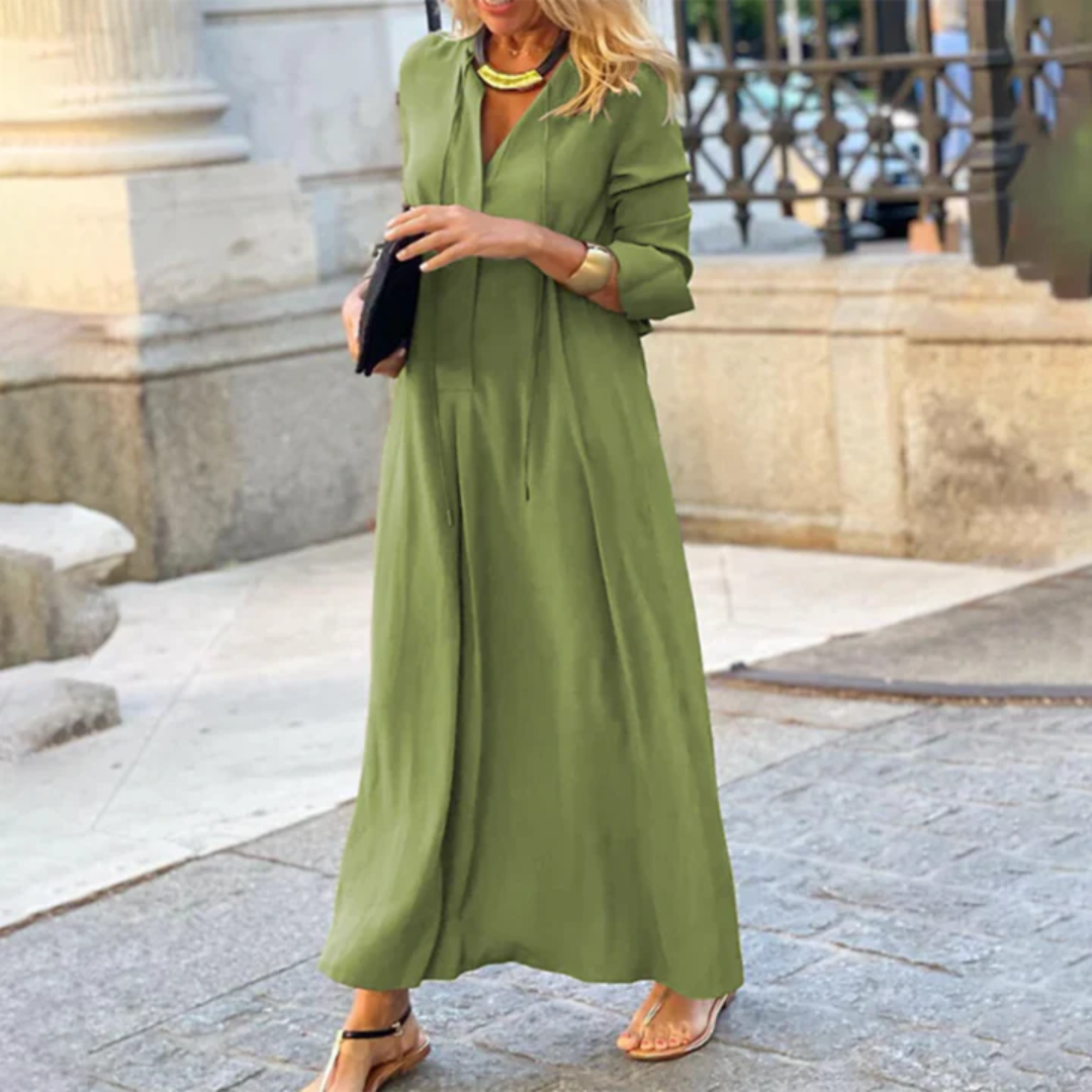 Robe Décontractée à Manches Longues Pour Femme | Maxi