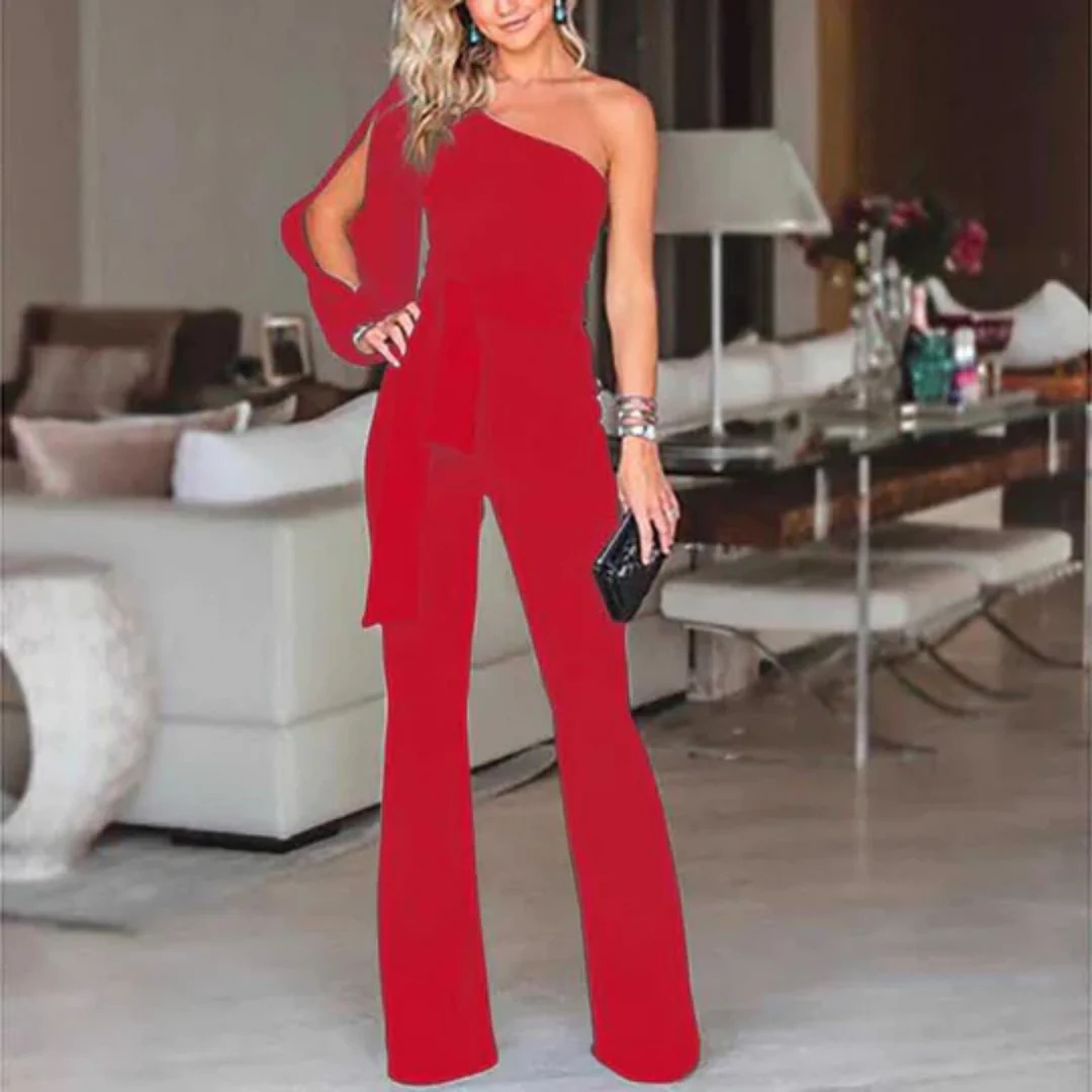 Combinaison Glamour Pour Femme | Manches Longues à Epaule Unique