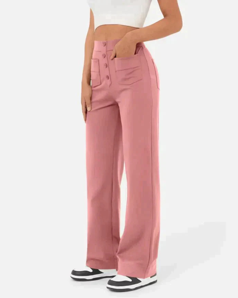 Ines | Pantalon Élastiqué pour femme | Taille haute