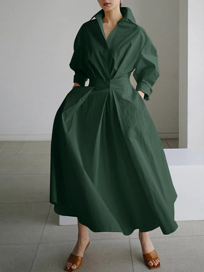Robe Chemise Manche Longue Pour Femme | Midi