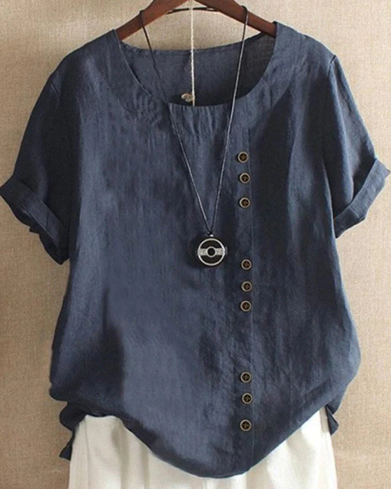 Chemisier Chic Pour Femme | Manche Courte