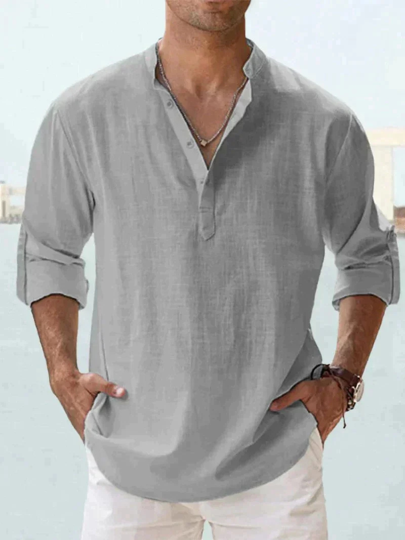 Chemise Confortable Pour Hommes | Fermeture à Demi-Bouton