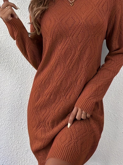 Robe Tricoté Manches Longues Pour Femme | Mini