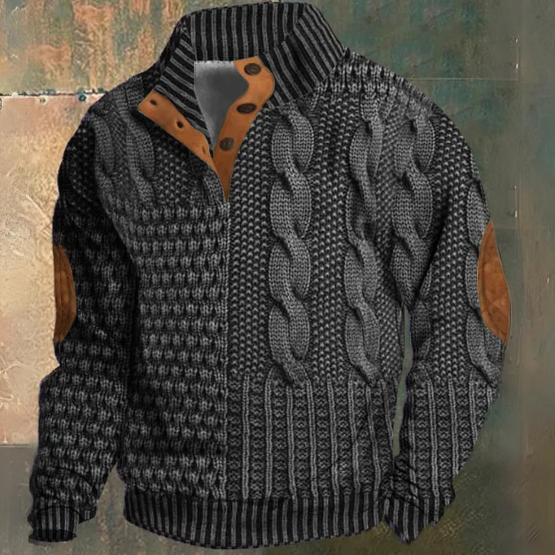 Pull Chaud Pour Hommes | Fermeture à Demi-Bouton