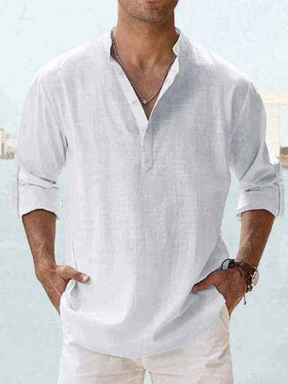 Chemise Confortable Pour Hommes | Fermeture à Demi-Bouton