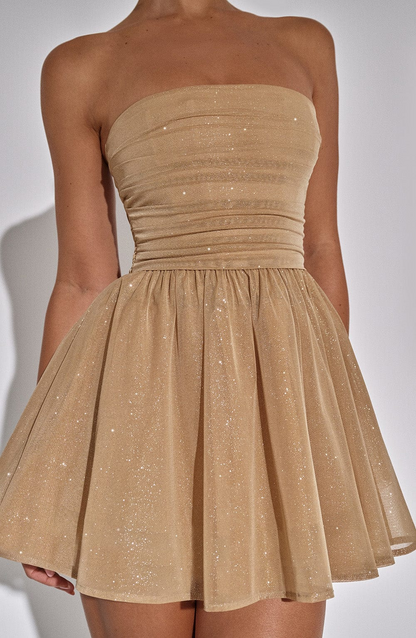 Robe de Cocktail Sans Bretelles Pour Femme | Mini