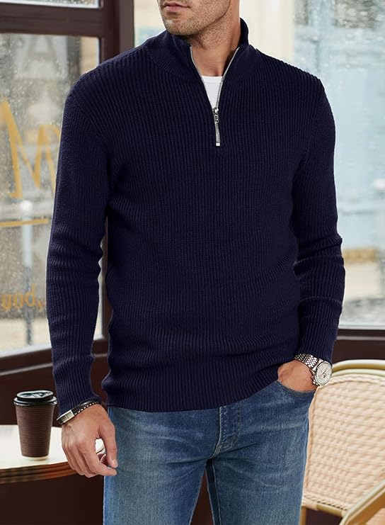 Edgar | Pull Stylé pour Hommes | Fermeture éclair