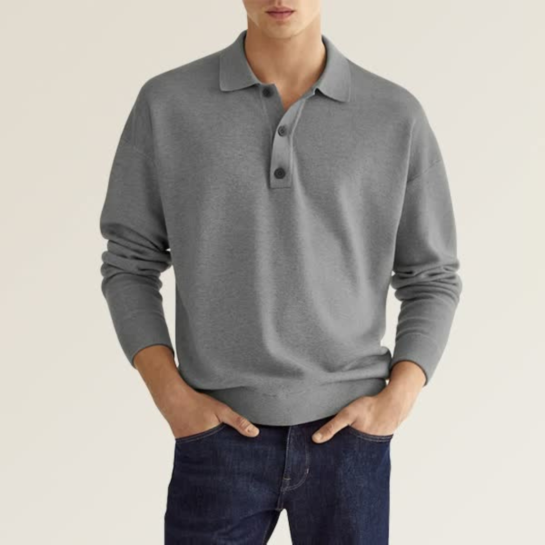 Mario | Polo Moderne Pour Hommes | Longue Manche