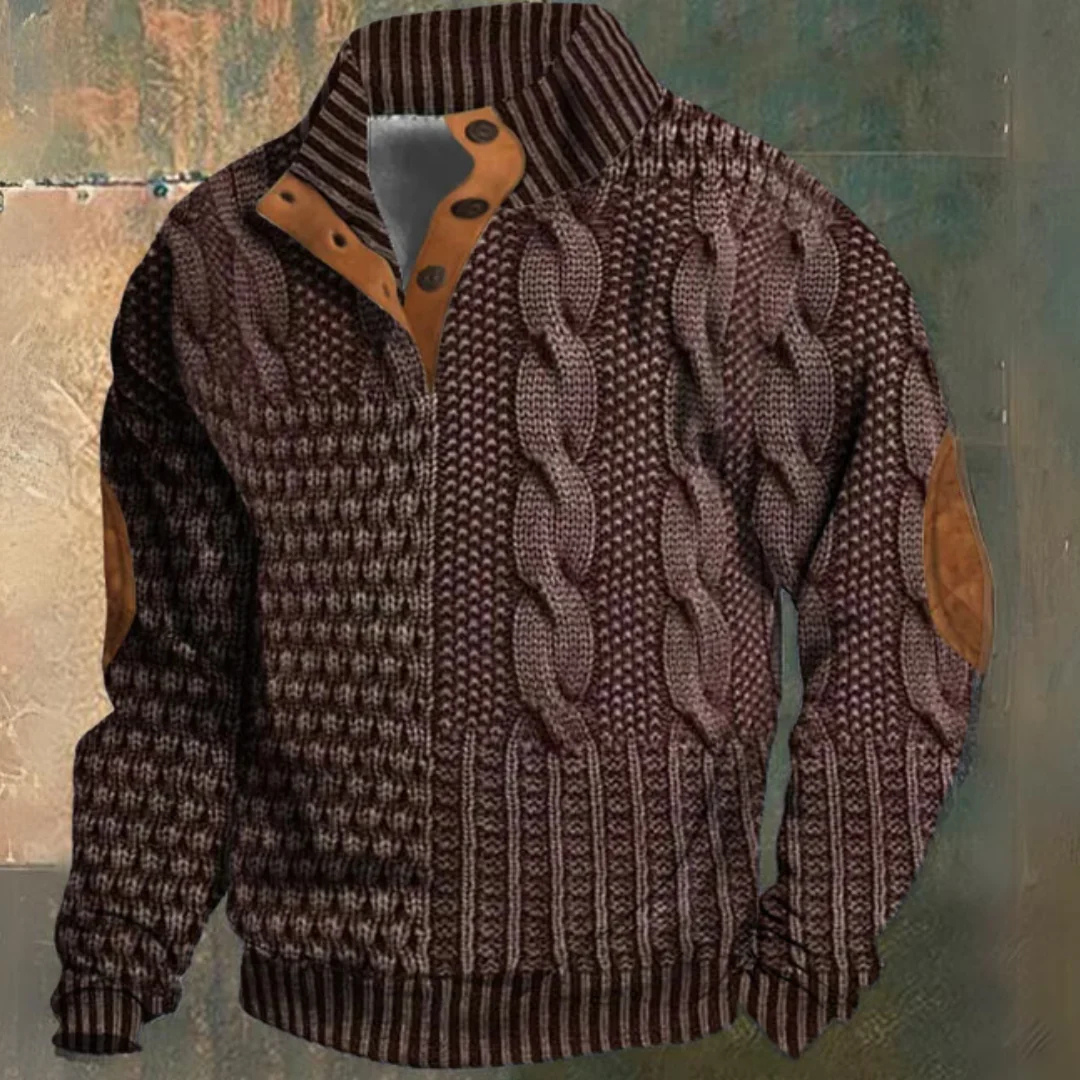 Pull Chaud Pour Hommes | Fermeture à Demi-Bouton