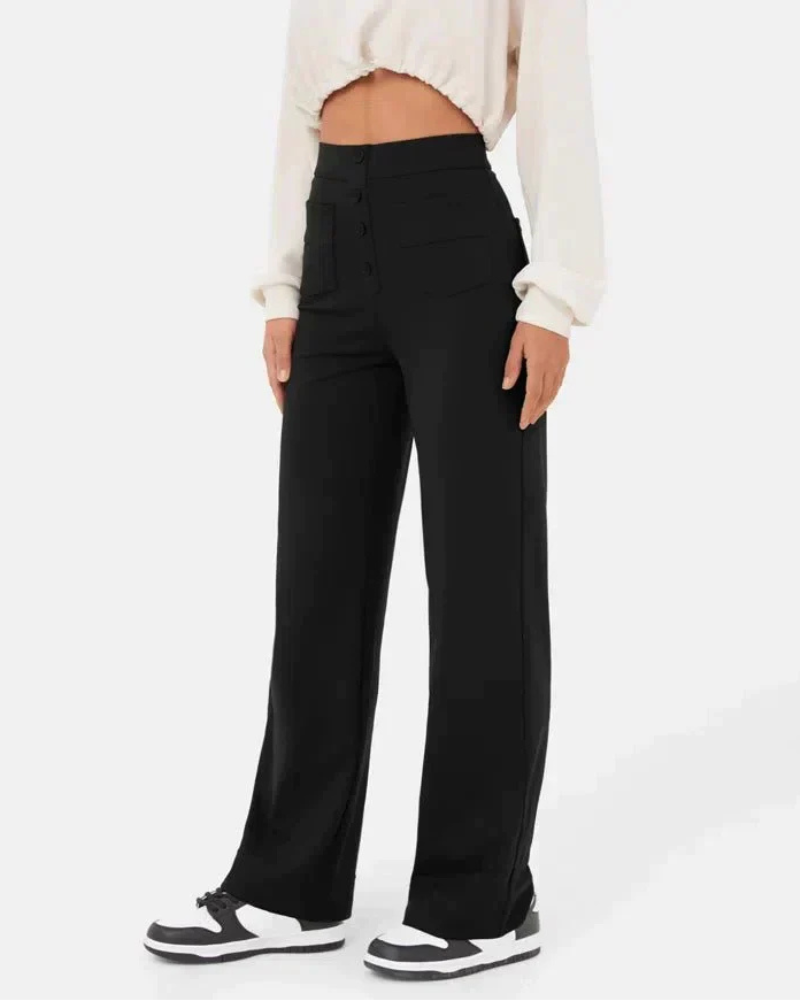 Ines | Pantalon Élastiqué pour femme | Taille haute