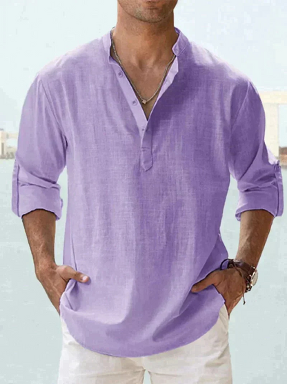 Chemise Confortable Pour Hommes | Fermeture à Demi-Bouton