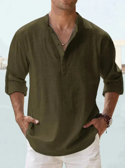 Chemise Confortable Pour Hommes | Fermeture à Demi-Bouton