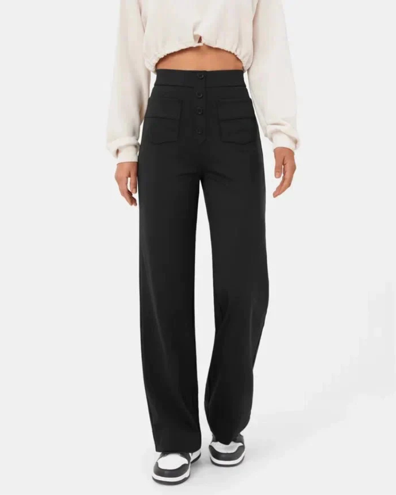 Ines | Pantalon Élastiqué pour femme | Taille haute
