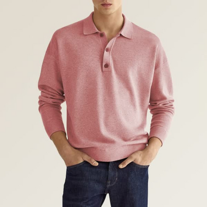 Mario | Polo Moderne Pour Hommes | Longue Manche