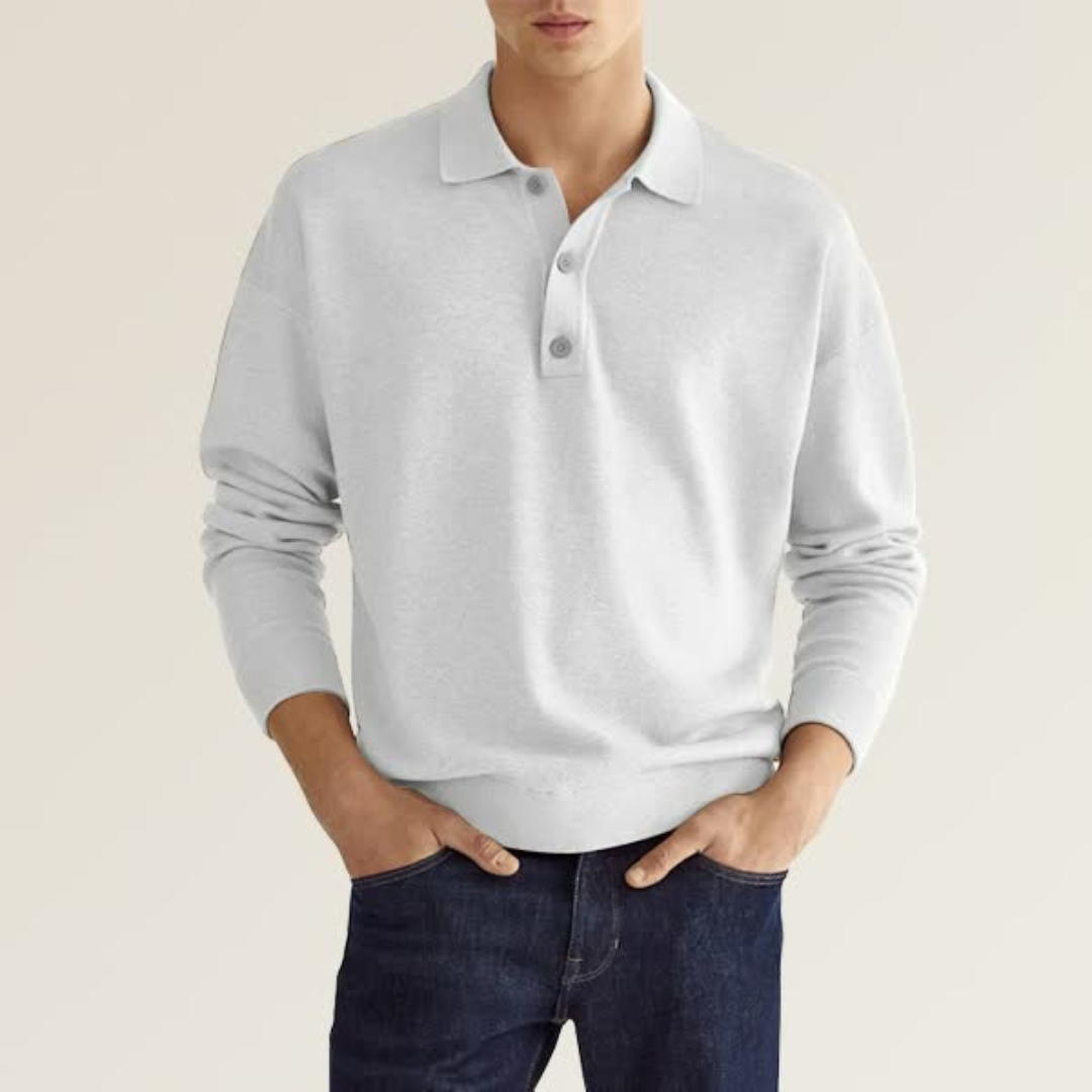 Mario | Polo Moderne Pour Hommes | Longue Manche