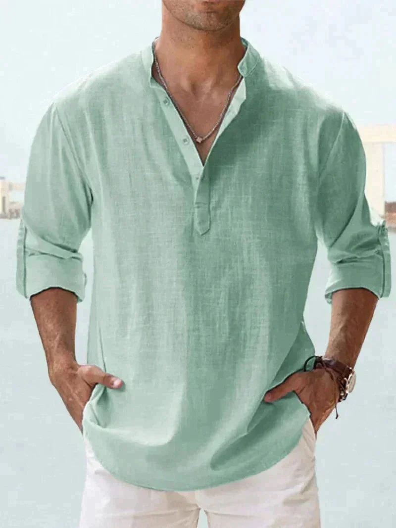 Chemise Confortable Pour Hommes | Fermeture à Demi-Bouton