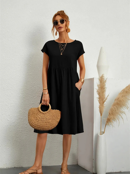 Robe d'été Manche Courte Pour Femme | Midi