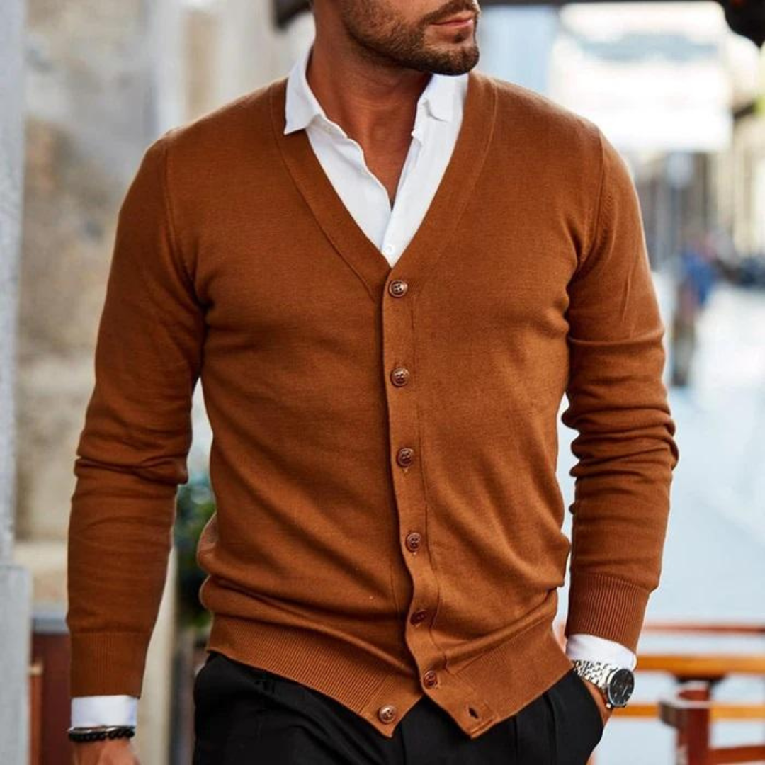 Cardigan Fermeture Boutonnée Pour Hommes | Chaud