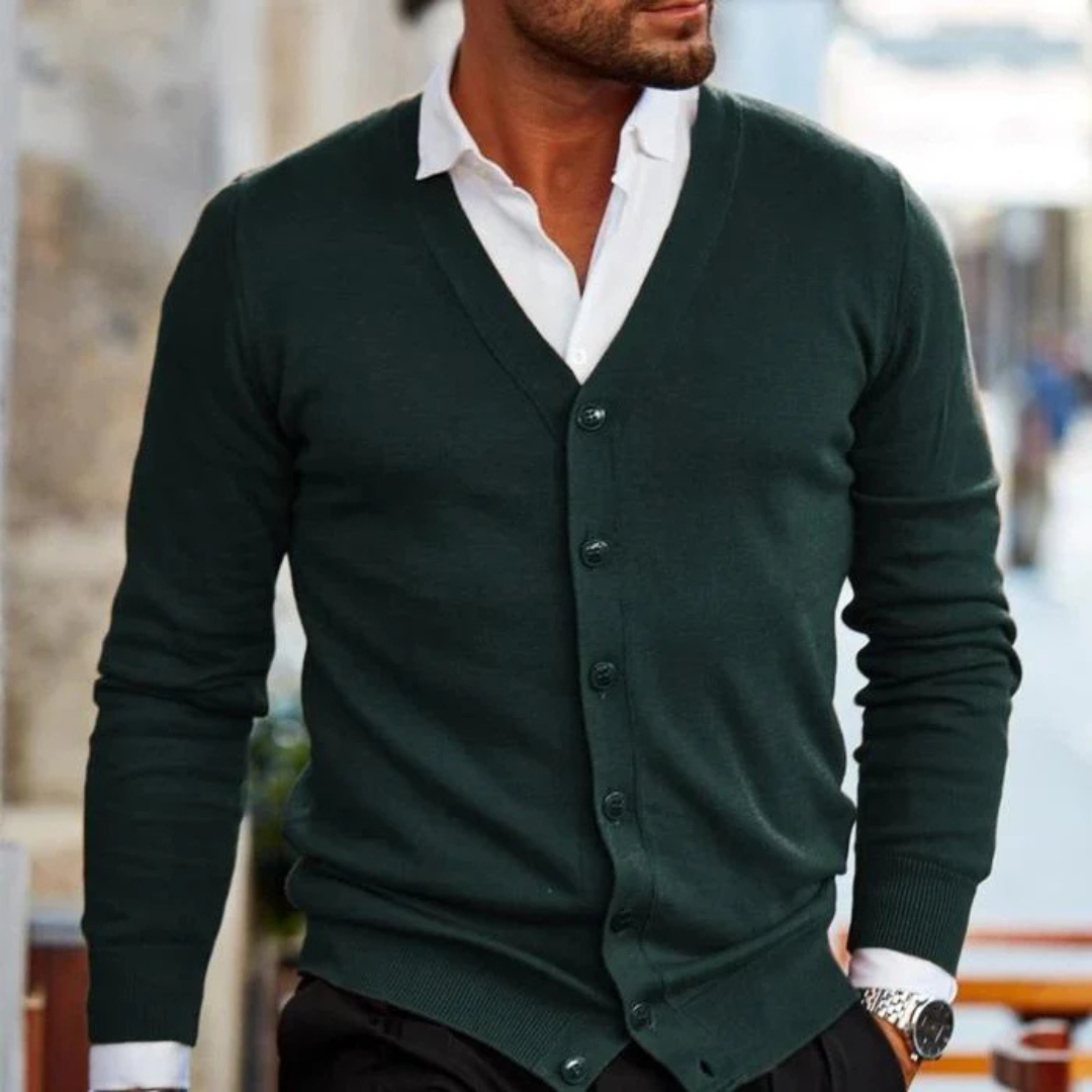 Cardigan Fermeture Boutonnée Pour Hommes | Chaud