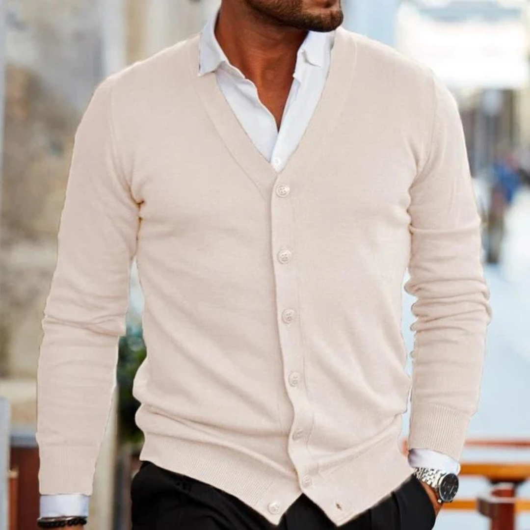 Cardigan Fermeture Boutonnée Pour Hommes | Chaud