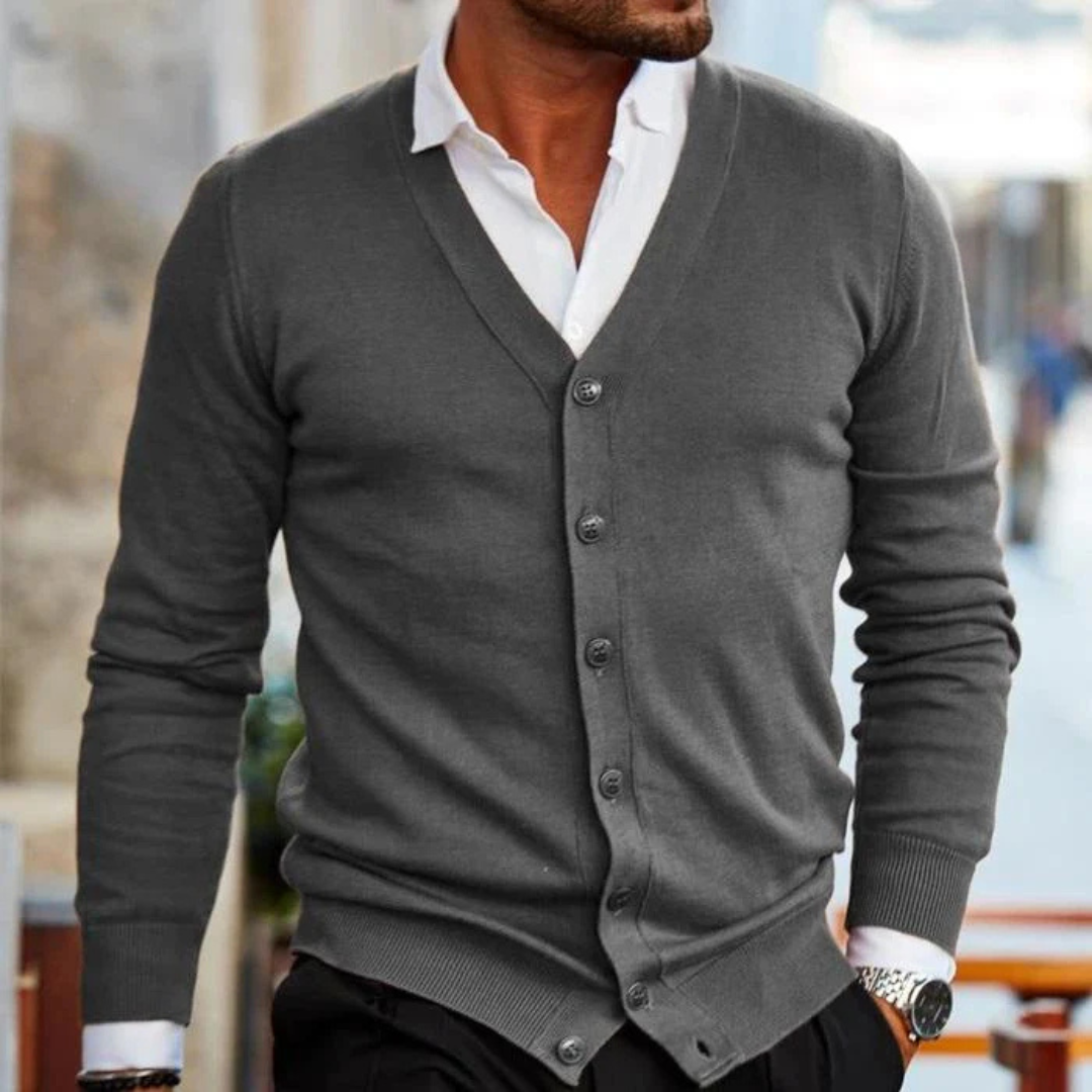 Cardigan Fermeture Boutonnée Pour Hommes | Chaud