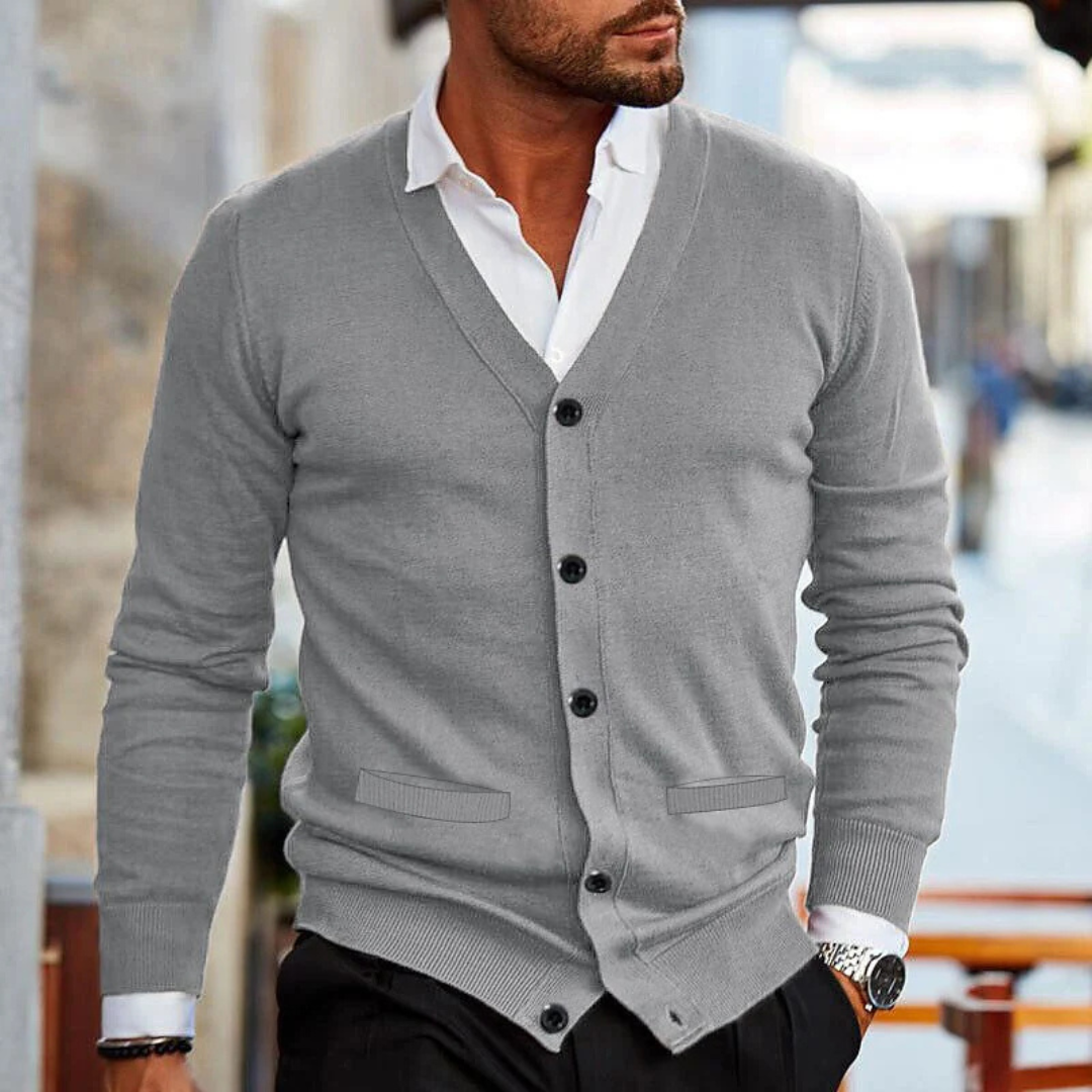 Cardigan Fermeture Boutonnée Pour Hommes | Chaud