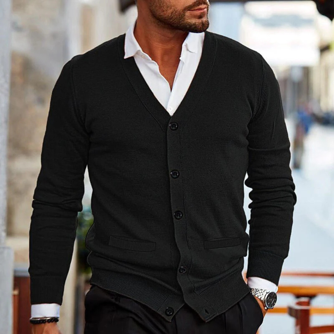 Cardigan Fermeture Boutonnée Pour Hommes | Chaud