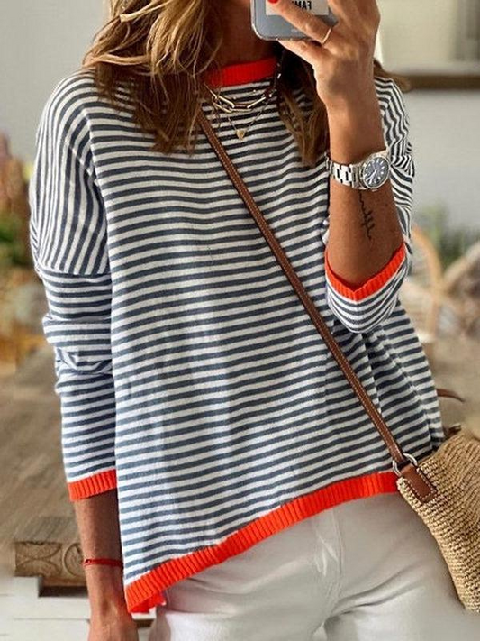 Charlotte | Pull Rayé Pour Femme | Chaud