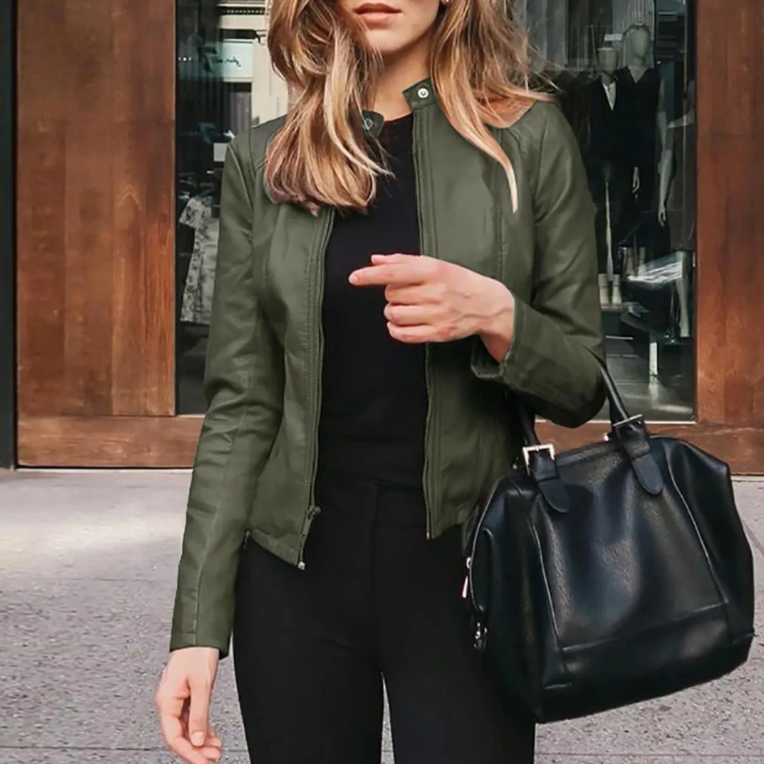 Sophie | Veste Style Motard Pour Femme | Court
