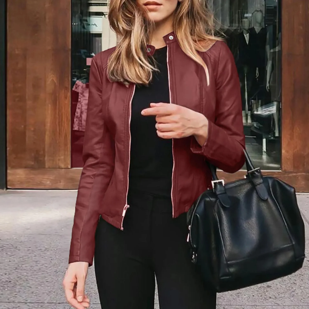 Sophie | Veste Style Motard Pour Femme | Court