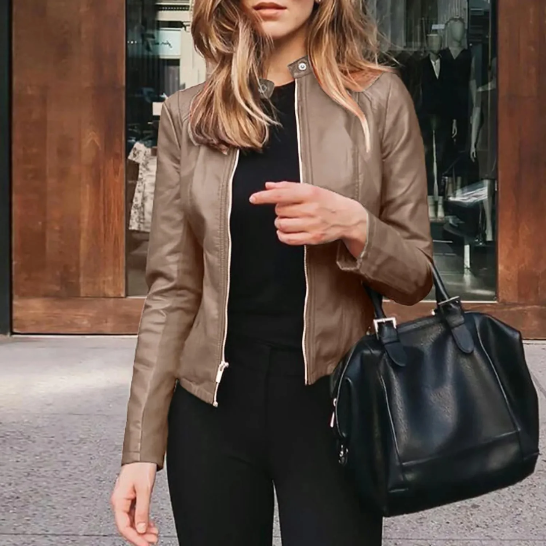 Sophie | Veste Style Motard Pour Femme | Court