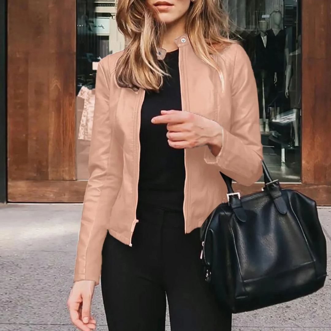 Sophie | Veste Style Motard Pour Femme | Court