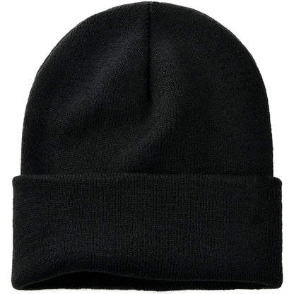 Bonnet Côtelé à Revers Unisexe en Acrylique pour Automne Hiver