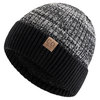 Bonnet Doublé Acrylique Unisexe Chaud Décontracté Hiver
