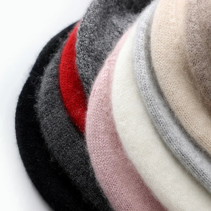 Bonnet Tricoté 100% Cachemire Unisexe Chaud Décontracté Hiver