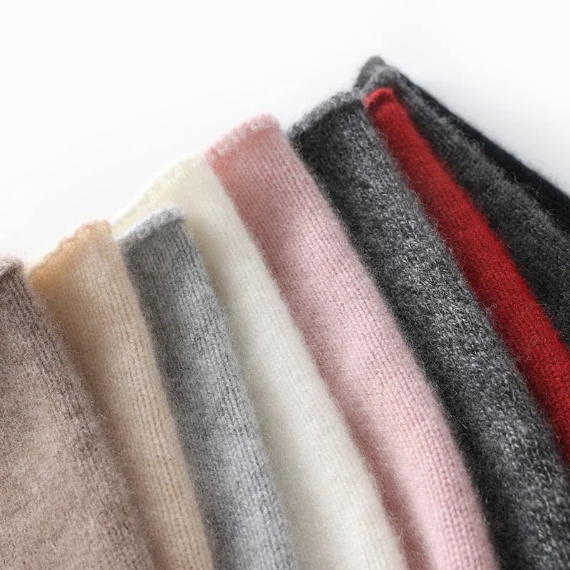 Bonnet Tricoté 100% Cachemire Unisexe Chaud Décontracté Hiver