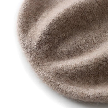 Bonnet Tricoté 100% Cachemire Unisexe Chaud Décontracté Hiver