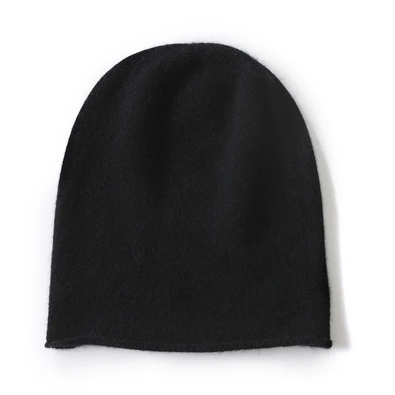 Bonnet Tricoté 100% Cachemire Unisexe Chaud Décontracté Hiver