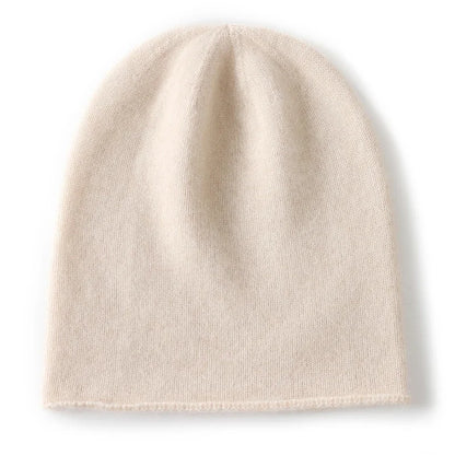 Bonnet Tricoté 100% Cachemire Unisexe Chaud Décontracté Hiver