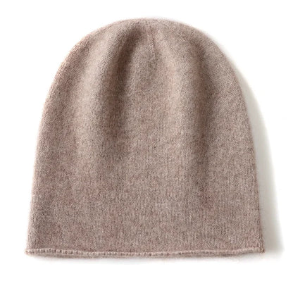 Bonnet Tricoté 100% Cachemire Unisexe Chaud Décontracté Hiver