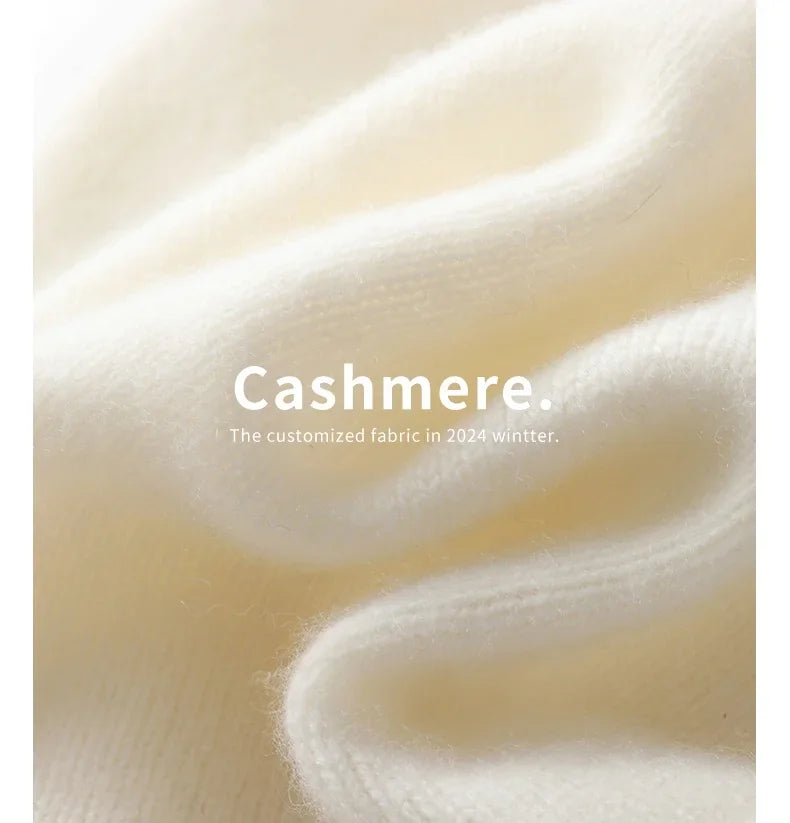 Bonnet Tricoté 100% Cachemire Unisexe Chaud Décontracté Hiver