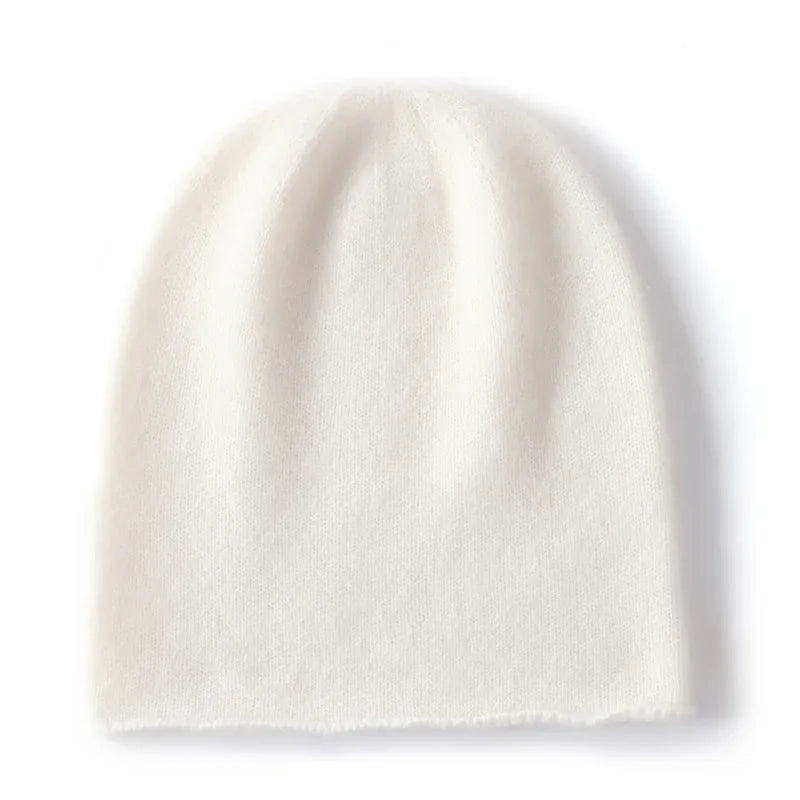 Bonnet Tricoté 100% Cachemire Unisexe Chaud Décontracté Hiver