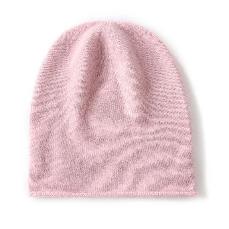 Bonnet Tricoté 100% Cachemire Unisexe Chaud Décontracté Hiver