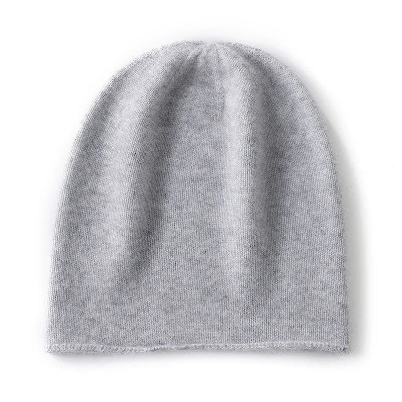 Bonnet Tricoté 100% Cachemire Unisexe Chaud Décontracté Hiver