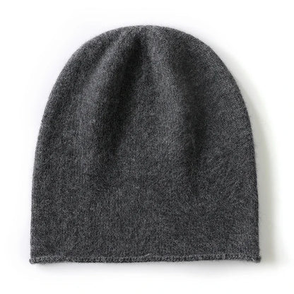 Bonnet Tricoté 100% Cachemire Unisexe Chaud Décontracté Hiver