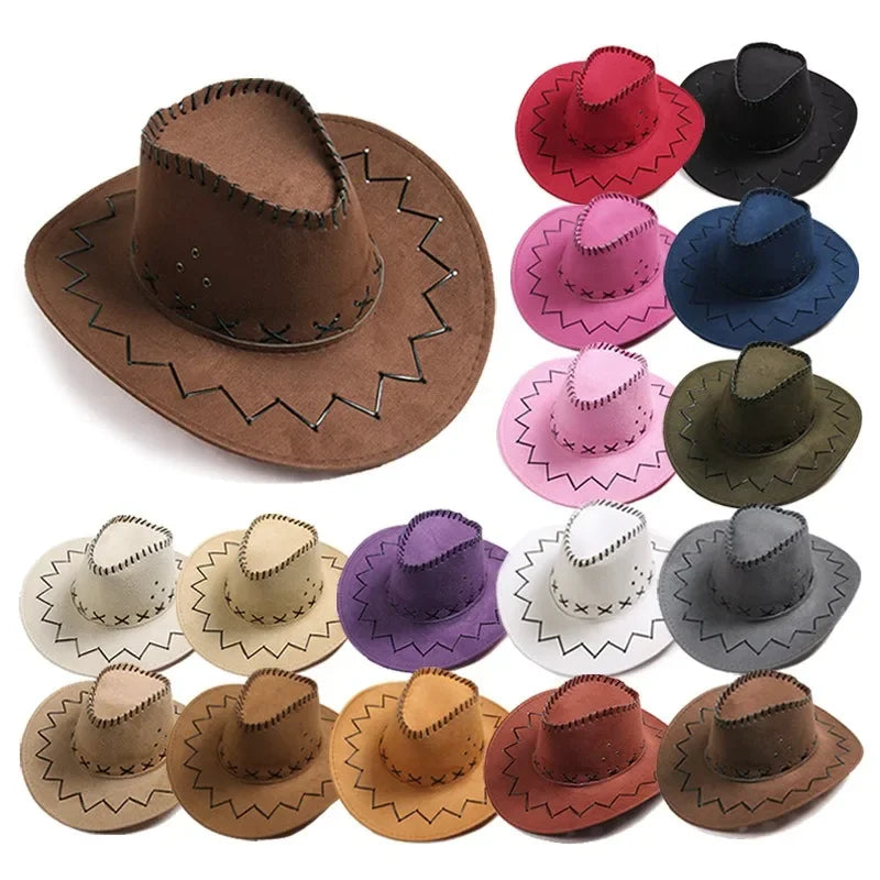 Chapeau de Cowgirl en Polyester Style Western pour Mariage