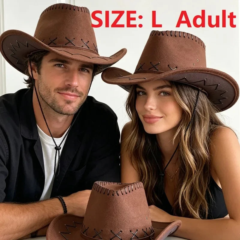 Chapeau de Cowgirl en Polyester Style Western pour Mariage