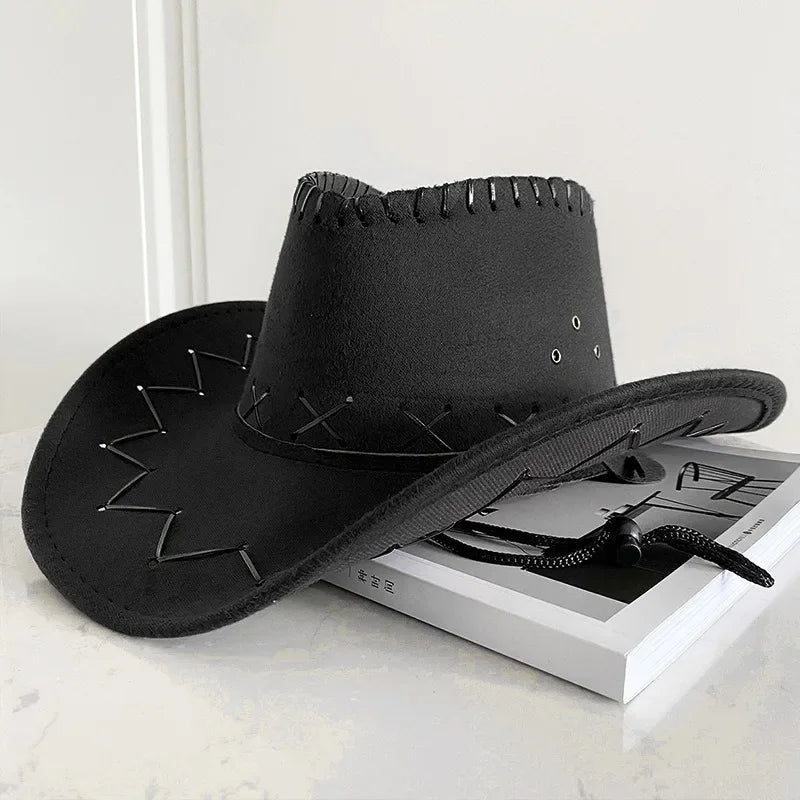Chapeau de Cowgirl en Polyester Style Western pour Mariage